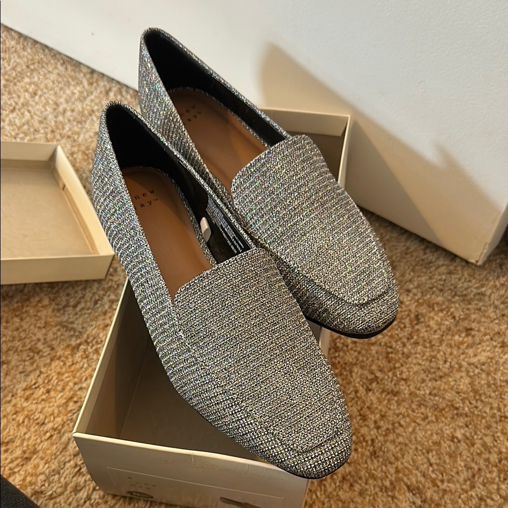 Elegant Silver Loafers for Women